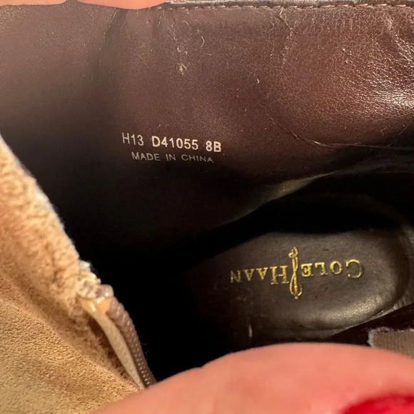 Cole Haan Womens Waterproof Suede Brown Comfy Ankle Boots 8B Fall Winter Boho - Picture 9 of 9